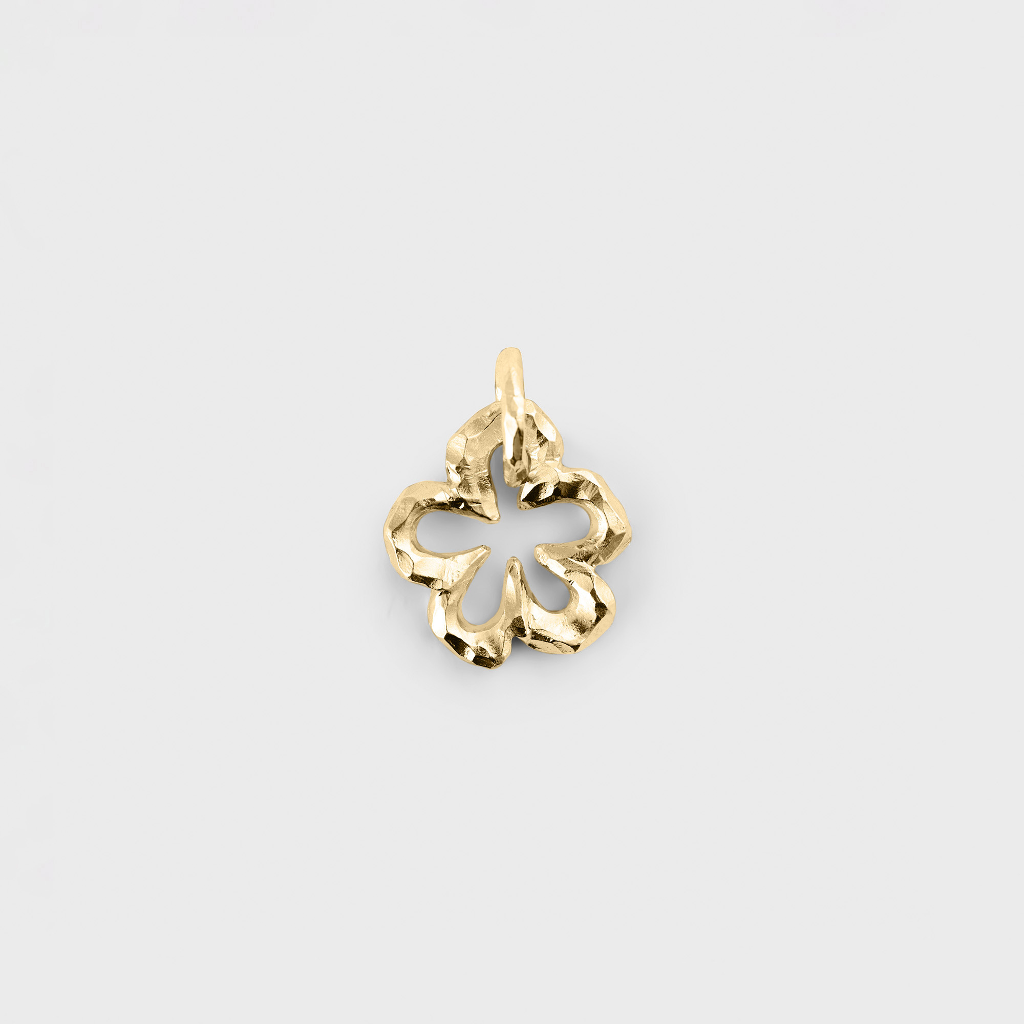 Ringo Flower - Pendant in 18K yellow gold, 17 mm, with ring 22 mm.